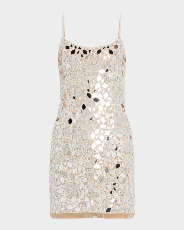 Kaia Beaded Mirror Mini Dress